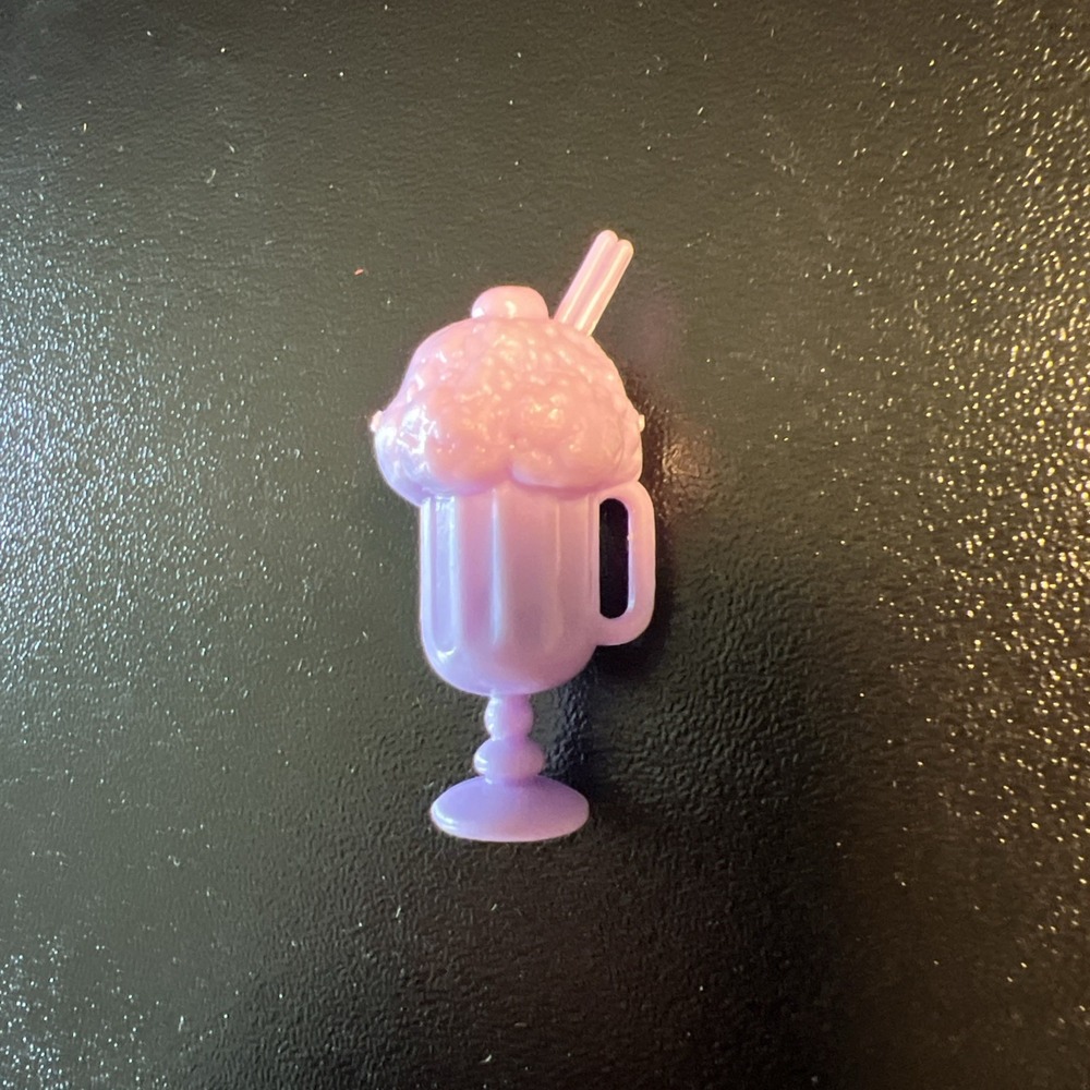 Vintage Barbie Purple Milkshake Cup Drink Doll Accessory